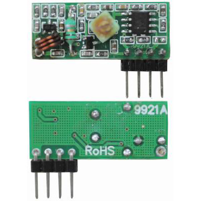 ���������գ���ѹ5V Ƶ��315 433��ѡ ����2.5mA ���վ���150�����ң���2272 ��Ƭ������ң�صĽ��ա�